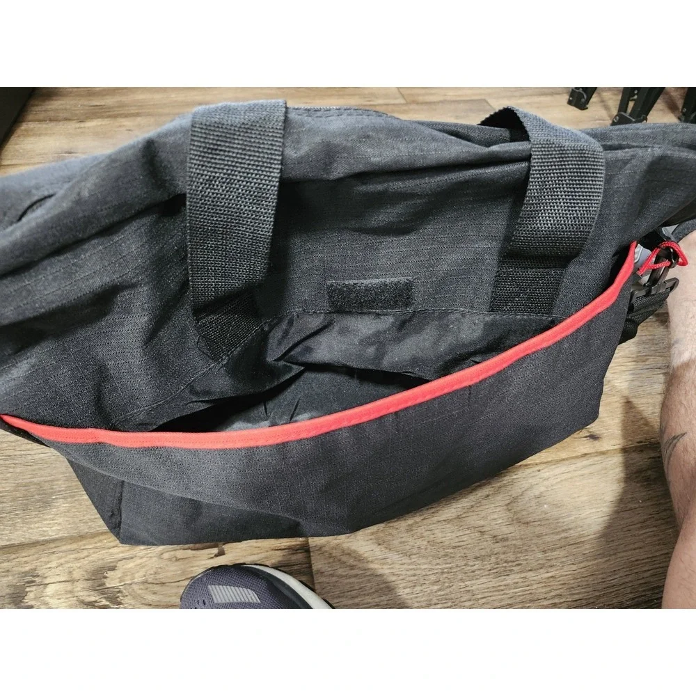 Baccardi Rum Travel Duffle Bag Black Red Ripstop 18 x 14 x 9 Promotional Promo